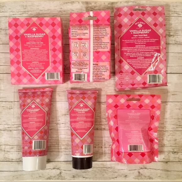 Spa Set of Bolero Products Vanilla Sugar/Raspberry - Picture 2 of 6